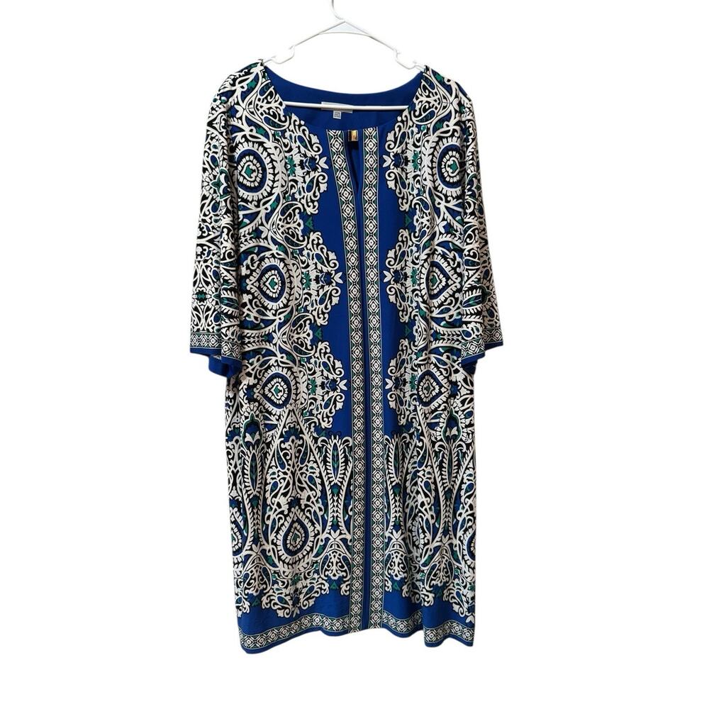 Sandra Darren Women Size 20W Colorful Stretch Modern Eccentric Art To Wear City
